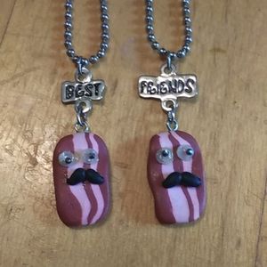 Bacon best friend necklaces